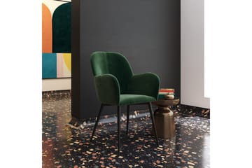 Fitz Karmstol Grön/Sammet - Dorel Home - Möbler - Fåtölj & stolar - Karmstol