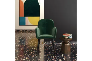 Fitz Karmstol Grön/Sammet - Dorel Home - Möbler - Fåtölj & stolar - Karmstol