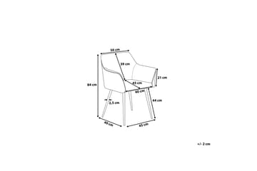 Jasmin Stol Set Om 2 St - Beige - Möbler - Fåtölj & stolar - Karmstol