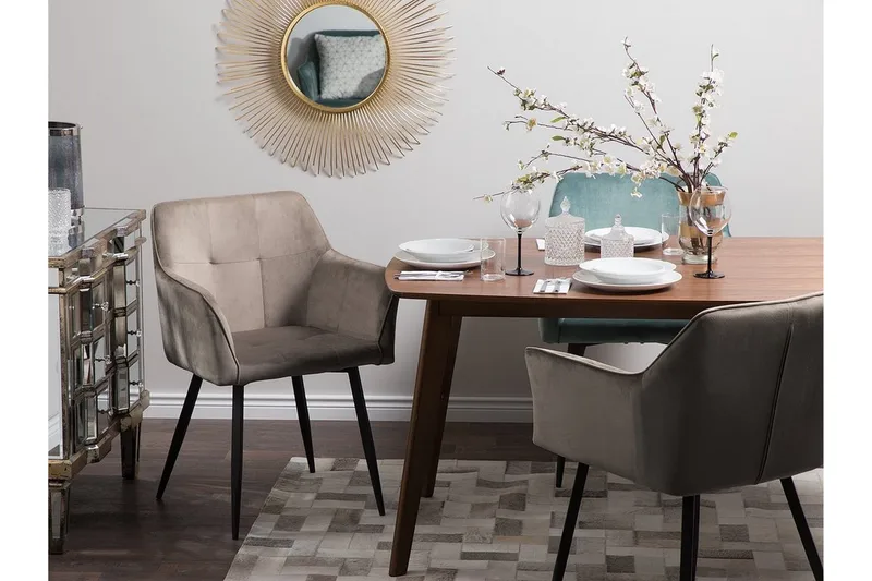 Jasmin Stol Set Om 2 St - Beige - Möbler - Fåtölj & stolar - Karmstol