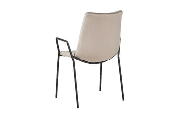 Jeffsy Matstol 2-pack - Sammet/Beigegrå - Möbler - Fåtölj & stolar - Karmstol