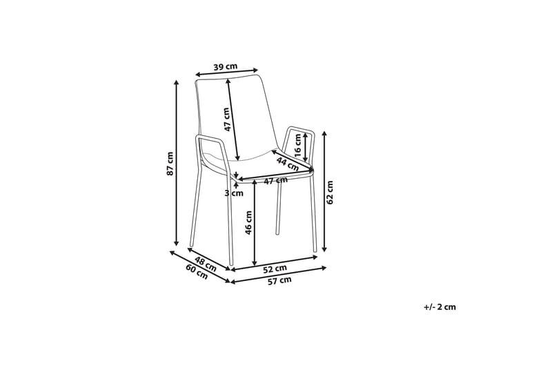 Jeffsy Matstol 2-pack - Sammet/Beigegrå - Möbler - Fåtölj & stolar - Karmstol