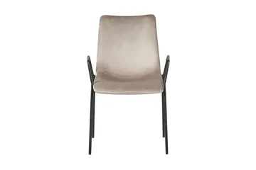 Jeffsy Matstol 2-pack - Sammet/Beigegrå - Möbler - Fåtölj & stolar - Karmstol