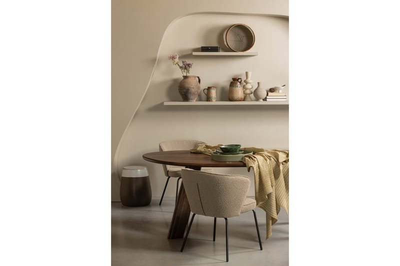 Karmstol Claribel - Beige - Möbler - Fåtölj & stolar - Karmstol