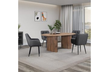 Karmstolar (med armstöd) Loft24 Bostony Karmstol Mörkgrå - Möbler - Fåtölj & stolar - Matstol & köksstol