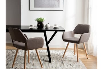 Stol Set Om 2 St Chicago - Brun - Möbler - Fåtölj & stolar - Karmstol