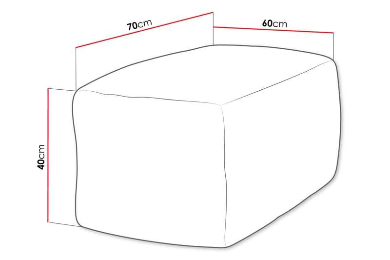 Katheryn Sittsäck 60 cm - Rosa - Möbler - Fåtölj & stolar - Sittsäck & saccosäck