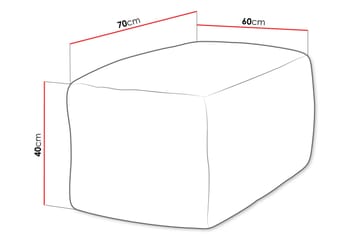 Katheryn Sittsäck 70 cm - Grå - Möbler - Fåtölj & stolar - Sittsäck & saccosäck