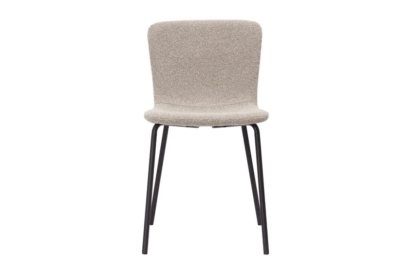 Katy Matstol - Greige Bouclé / Metallben Svart - Möbler - Fåtölj & stolar - Matstol & köksstol