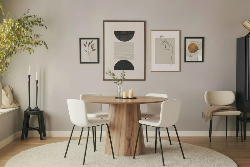 Katy Matstol - Vit Bouclé / Metallben Svart - Möbler - Fåtölj & stolar - Matstol & köksstol