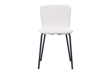 Katy Matstol - Vit Bouclé / Metallben Svart - Möbler - Fåtölj & stolar - Matstol & köksstol