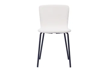 Katy Matstol - Vit Bouclé / Metallben Svart - Möbler - Fåtölj & stolar - Matstol & köksstol