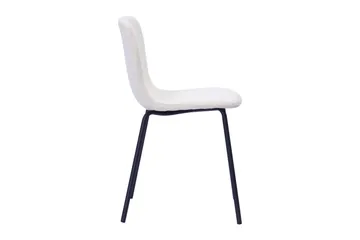 Katy Matstol - Vit Bouclé / Metallben Svart - Möbler - Fåtölj & stolar - Matstol & köksstol