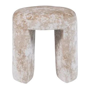 Klädd Pall Charlie 45 cm Rund - Beige - Möbler - Fåtölj & stolar - Pall & puff