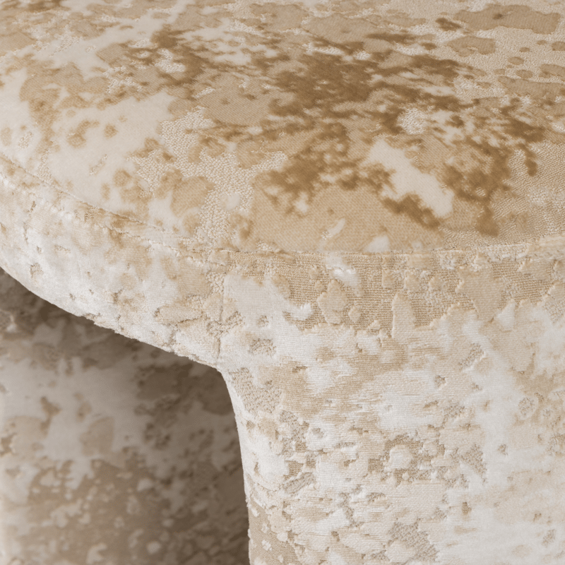 Klädd Pall Charlie 45 cm Rund - Beige - Möbler - Fåtölj & stolar - Pall & puff