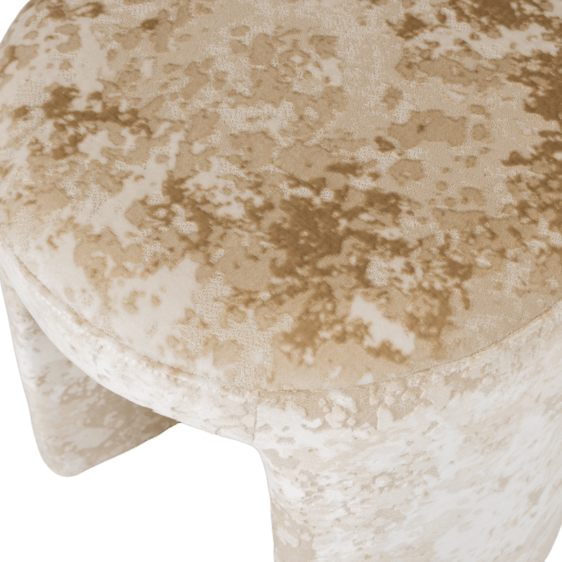 Klädd Pall Charlie 45 cm Rund - Beige - Möbler - Fåtölj & stolar - Pall & puff