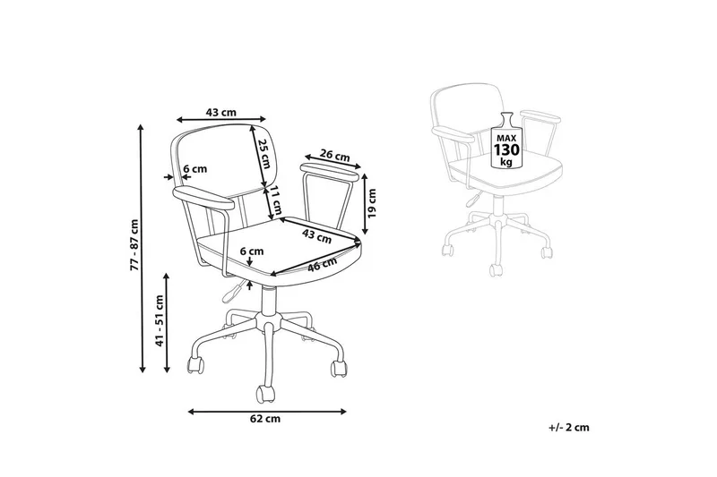 Kontorsstol Algerita Grön - Grön - Möbler - Fåtölj & stolar - Kontorsstol & skrivbordsstol