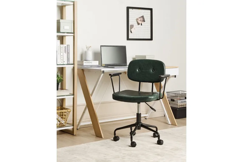 Kontorsstol Algerita Grön - Grön - Möbler - Fåtölj & stolar - Kontorsstol & skrivbordsstol