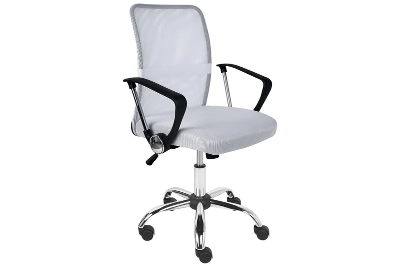 Kontorsstol Best Vit/Silver/Svart/Grå, Vit/Silver/Svart/Grå