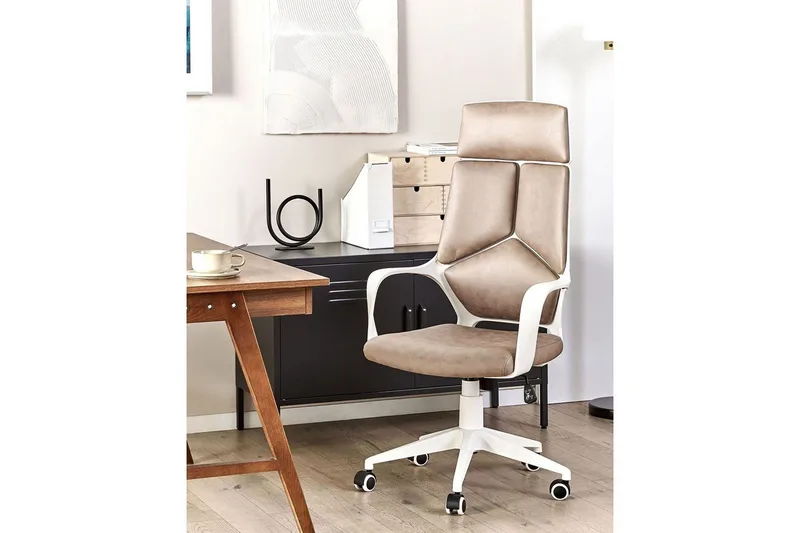 Kontorsstol Delight Beige/vit - Beige/vit - Möbler - Fåtölj & stolar - Kontorsstol & skrivbordsstol