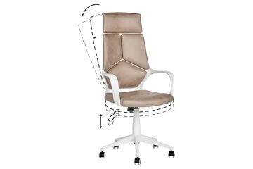 Kontorsstol Delight Beige/vit - Beige/vit - Möbler - Fåtölj & stolar - Kontorsstol & skrivbordsstol