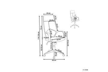 Kontorsstol Delight Beige/vit - Beige/vit - Möbler - Fåtölj & stolar - Kontorsstol & skrivbordsstol