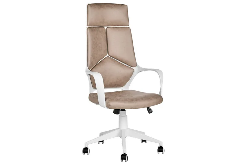 Kontorsstol Delight Beige/vit, Beige/vit