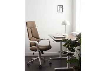 Kontorsstol Delight Brun/Vit - Brun/Vit - Möbler - Fåtölj & stolar - Kontorsstol & skrivbordsstol