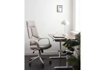 Kontorsstol Delight Taupe/vit - Taupe/vit - Möbler - Fåtölj & stolar - Kontorsstol & skrivbordsstol