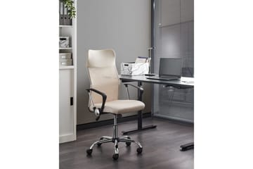 Kontorsstol Design Beige/Svart/Silver - Beige/Svart/Silver - Möbler - Fåtölj & stolar - Kontorsstol & skrivbordsstol