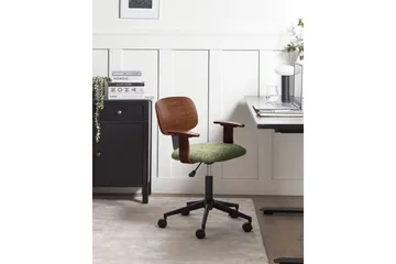 Kontorsstol Gunnison - Grönt, mörkt trä - Möbler - Fåtölj & stolar - Kontorsstol & skrivbordsstol
