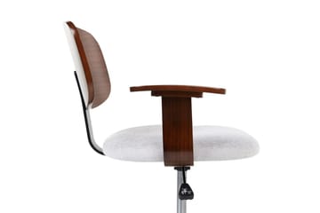 Kontorsstol Gunnison - Mörkt trä, grått - Möbler - Fåtölj & stolar - Kontorsstol & skrivbordsstol