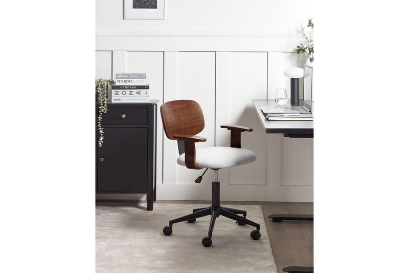 Kontorsstol Gunnison - Mörkt trä, grått - Möbler - Fåtölj & stolar - Kontorsstol & skrivbordsstol