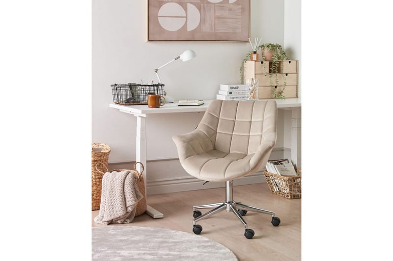 Kontorsstol Labelle Beige - Beige - Möbler - Fåtölj & stolar - Kontorsstol & skrivbordsstol