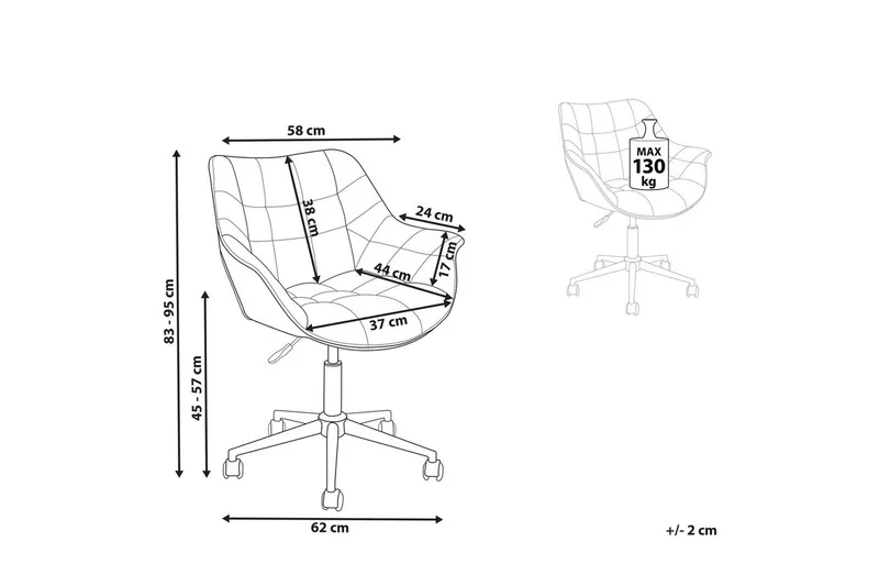 Kontorsstol Labelle Grön - Grön - Möbler - Fåtölj & stolar - Kontorsstol & skrivbordsstol