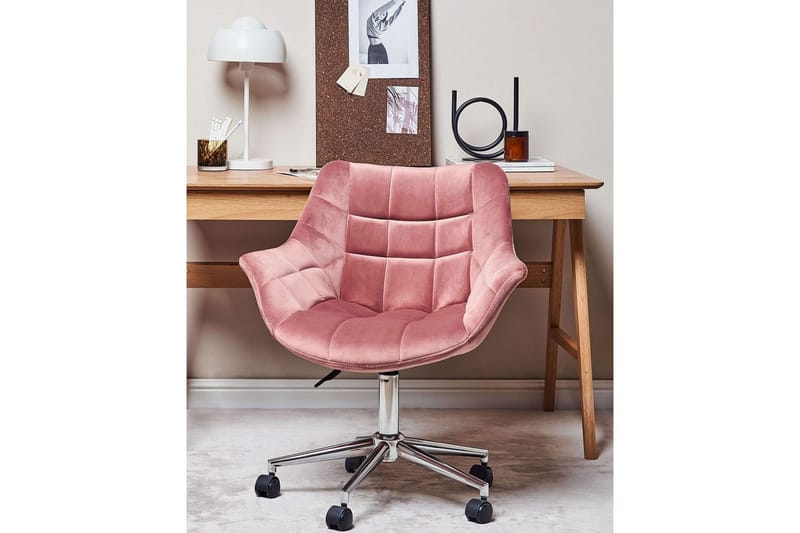 Kontorsstol Labelle Rosa - Rosa - Möbler - Fåtölj & stolar - Kontorsstol & skrivbordsstol