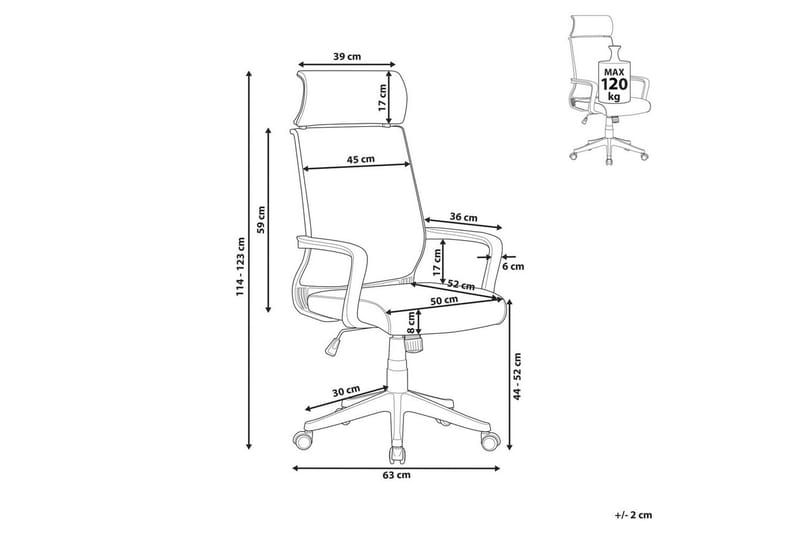 Kontorsstol Leader Grå/vit - Grå/vit - Möbler - Fåtölj & stolar - Kontorsstol & skrivbordsstol