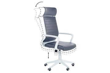 Kontorsstol Leader Grå/vit - Grå/vit - Möbler - Fåtölj & stolar - Kontorsstol & skrivbordsstol