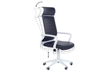 Kontorsstol Leader Svart/Vit - Svart/Vit - Möbler - Fåtölj & stolar - Kontorsstol & skrivbordsstol