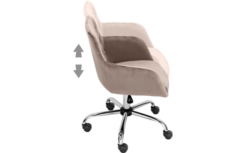 Kontorsstol Loft24 Kontorsstol Perry Taupe Taupe - Möbler - Fåtölj & stolar - Kontorsstol & skrivbordsstol