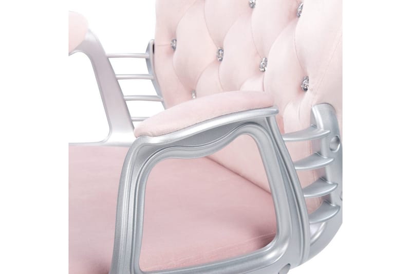 Kontorsstol med kristaller Princess Pastellrosa/Silver/Svart - Pastellrosa/Silver/Svart - Möbler - Fåtölj & stolar - Kontorsstol & skrivbordsstol