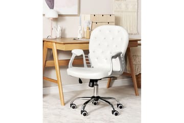 Kontorsstol med kristaller Princess Vit/Svart/Silver - Vit/Svart/Silver - Möbler - Fåtölj & stolar - Kontorsstol & skrivbordsstol