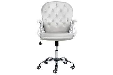 Kontorsstol med kristaller Princess Grå/Silver/Svart - Grå/Silver/Svart - Möbler - Fåtölj & stolar - Kontorsstol & skrivbordsstol