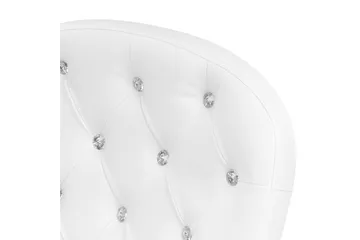 Kontorsstol med kristaller Princess Vit/Svart/Silver - Vit/Svart/Silver - Möbler - Fåtölj & stolar - Kontorsstol & skrivbordsstol