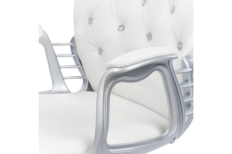 Kontorsstol med kristaller Princess Vit/Svart/Silver - Vit/Svart/Silver - Möbler - Fåtölj & stolar - Kontorsstol & skrivbordsstol