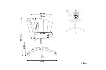 Kontorsstol Monticello Blå/svart/silver - Blå/svart/silver - Möbler - Fåtölj & stolar - Kontorsstol & skrivbordsstol