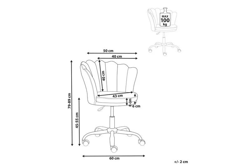 Kontorsstol Monticello Grön/guld/svart - Grön/guld/svart - Möbler - Fåtölj & stolar - Kontorsstol & skrivbordsstol