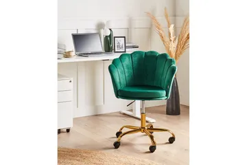 Kontorsstol Monticello Grön/guld/svart - Grön/guld/svart - Möbler - Fåtölj & stolar - Kontorsstol & skrivbordsstol