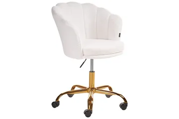 Kontorsstol Monticello Vitt/guld/svart - Vitt/guld/svart - Möbler - Fåtölj & stolar - Kontorsstol & skrivbordsstol
