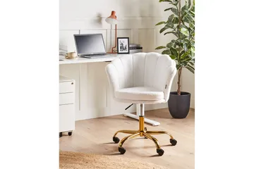 Kontorsstol Monticello Vitt/guld/svart - Vitt/guld/svart - Möbler - Fåtölj & stolar - Kontorsstol & skrivbordsstol